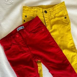 Bundle of 2 pairs Jacadi 12 mo pants